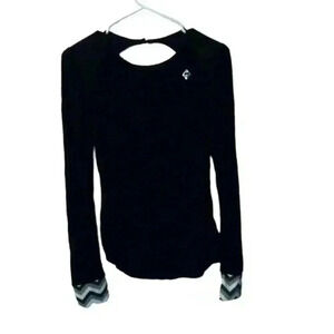Adedge performance women's size small black work out long sleeve top